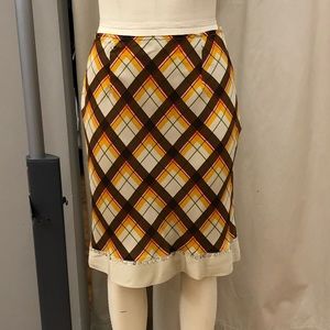 Mac& Jac silk plaid skirt